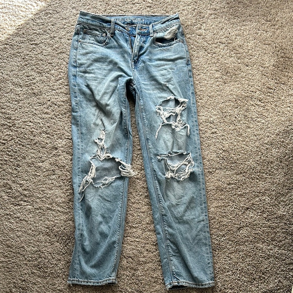 American Eagle Outfitters Light Blue 90s straight jeans size 2 short
